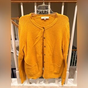 LOFT Mustard Cardigan Sweater